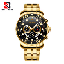 Ben Nevis BN6020G Fashion Brand Men Quartz Watch Stainless steel band Calendar Men Wristwatch Male Business Military Clock